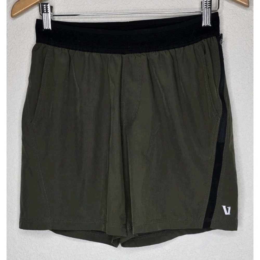 Vuori Shorts Domain Men S Olive Athletic Running Training Gym Performance Pocket